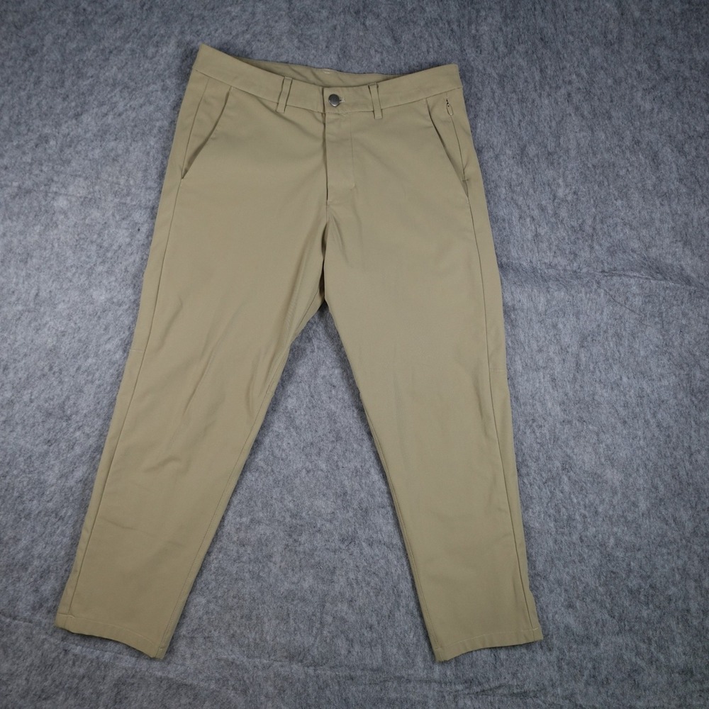 Lululemon Pant Mens 30x24 Tan Commission Slim Fit Chino Khaki Brown Golf Work